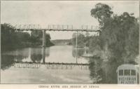 Genoa River and Bridge, Genoa, 1947