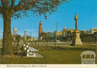 Main Street looking to St Mary's Church, Bairnsdale