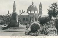 Queen Victoria Monument and Soldiers' Memorial Hall, Bendigo