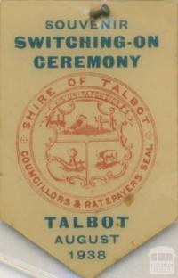 Switching-On Ceremony souvenir, Talbot, 1938