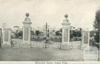 Memorial Gates, Anzac Park, Warracknabeal, 1925