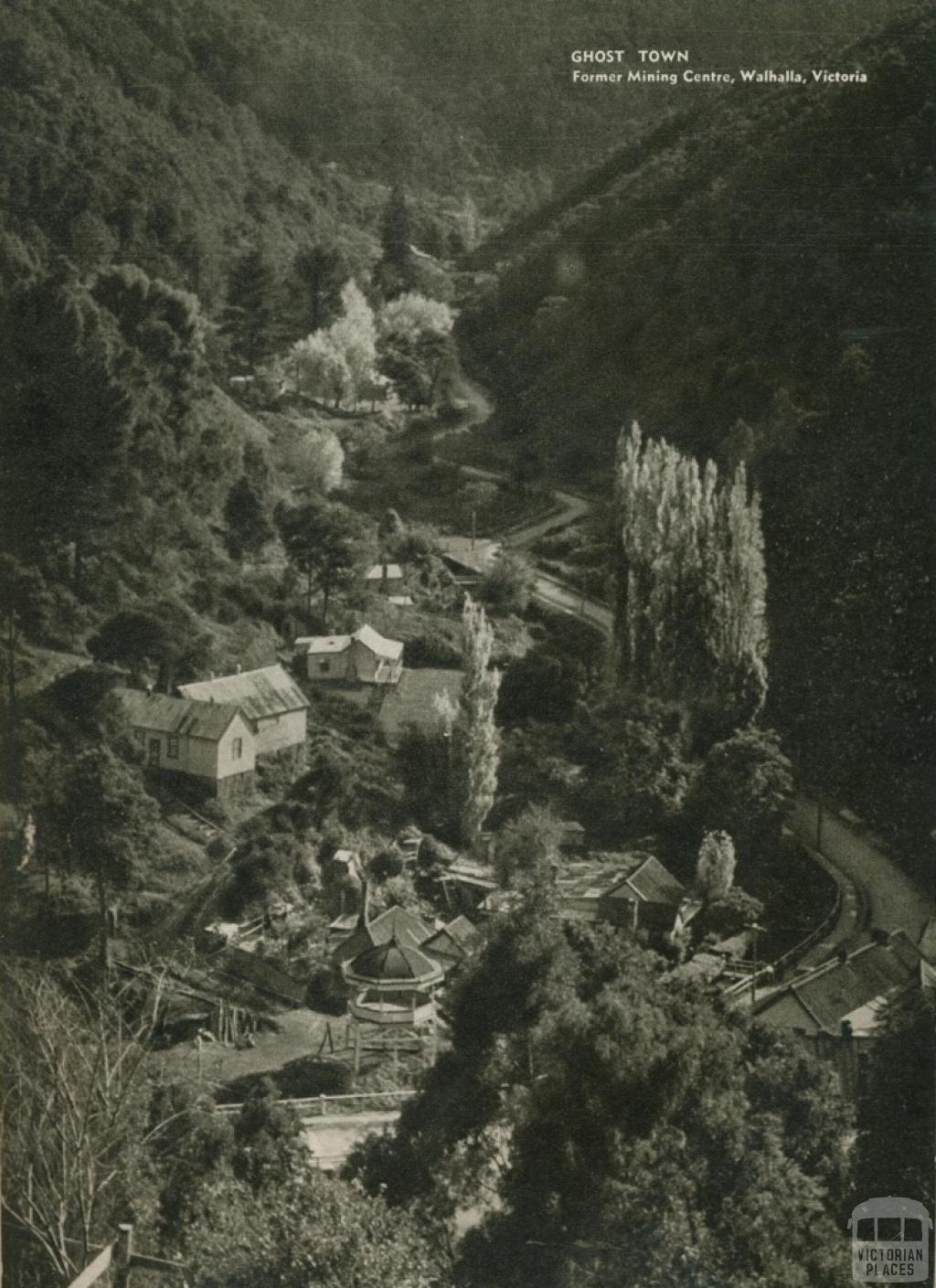 Ghost town, former mining centre, Walhalla, 1954