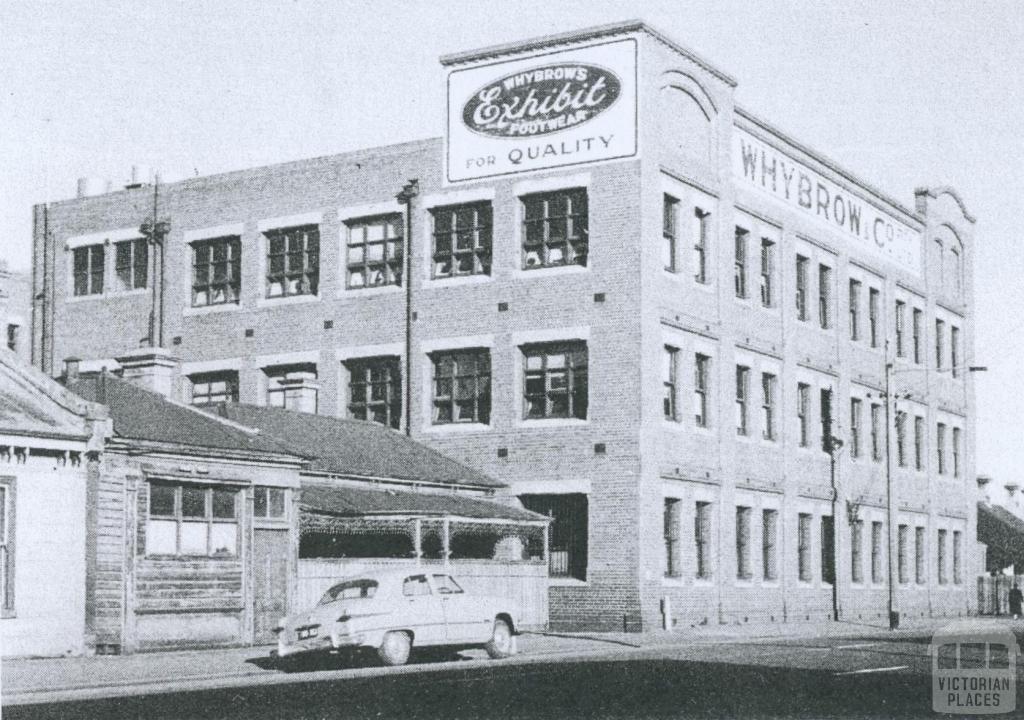 Whybrow Footwear Factory, Hoddle Street, Abbotsford, 1953