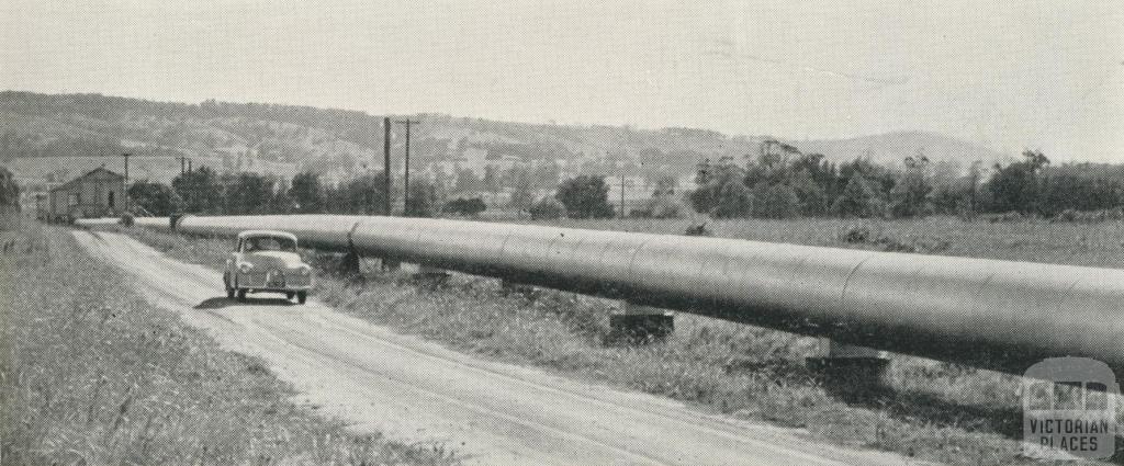 The pipe line from Latrobe River to the Maryvale Mill, 1958