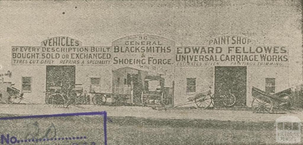 Edward Fellowes Carriage Works, Northcote, 1911