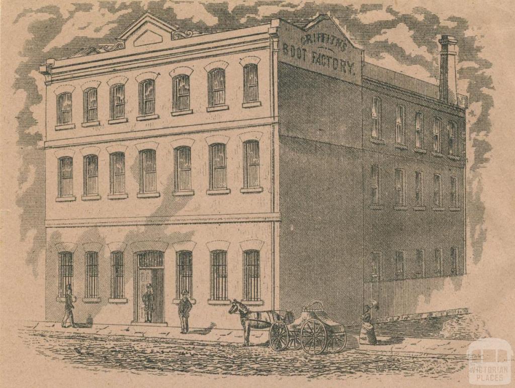 Griffith's boot factory, Richmond, 1890