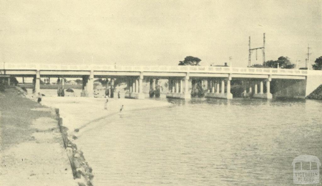 Patterson River Bridge, Bonbeach, 1938