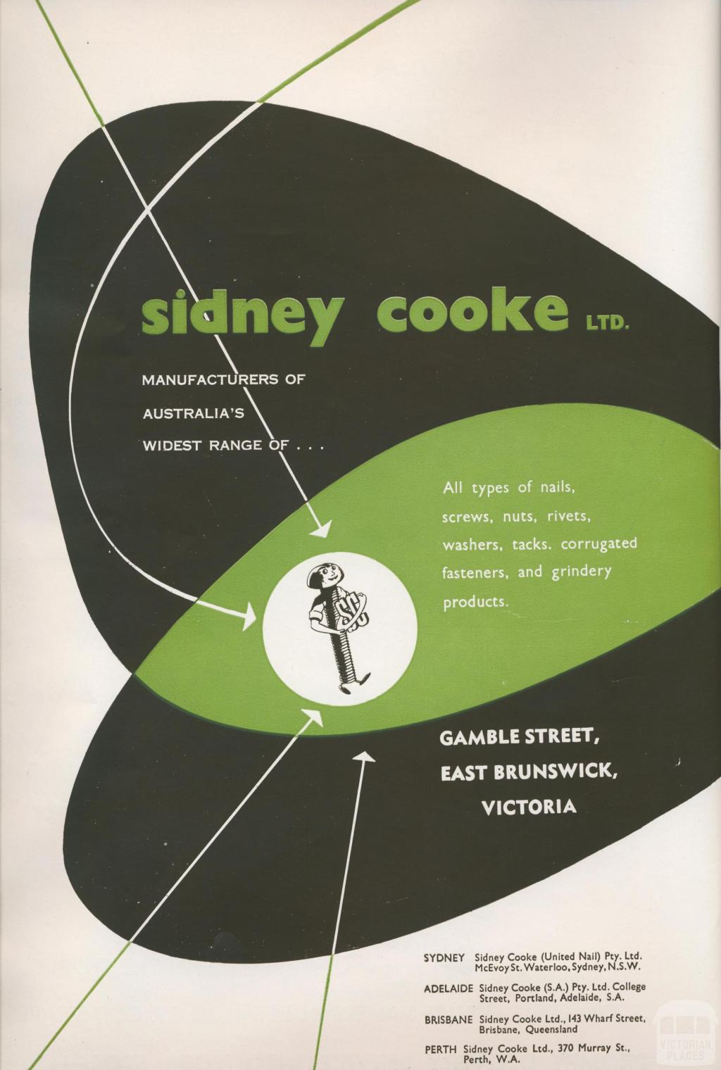 Sidney Cook Manufacturing, East Brunswick, 1957