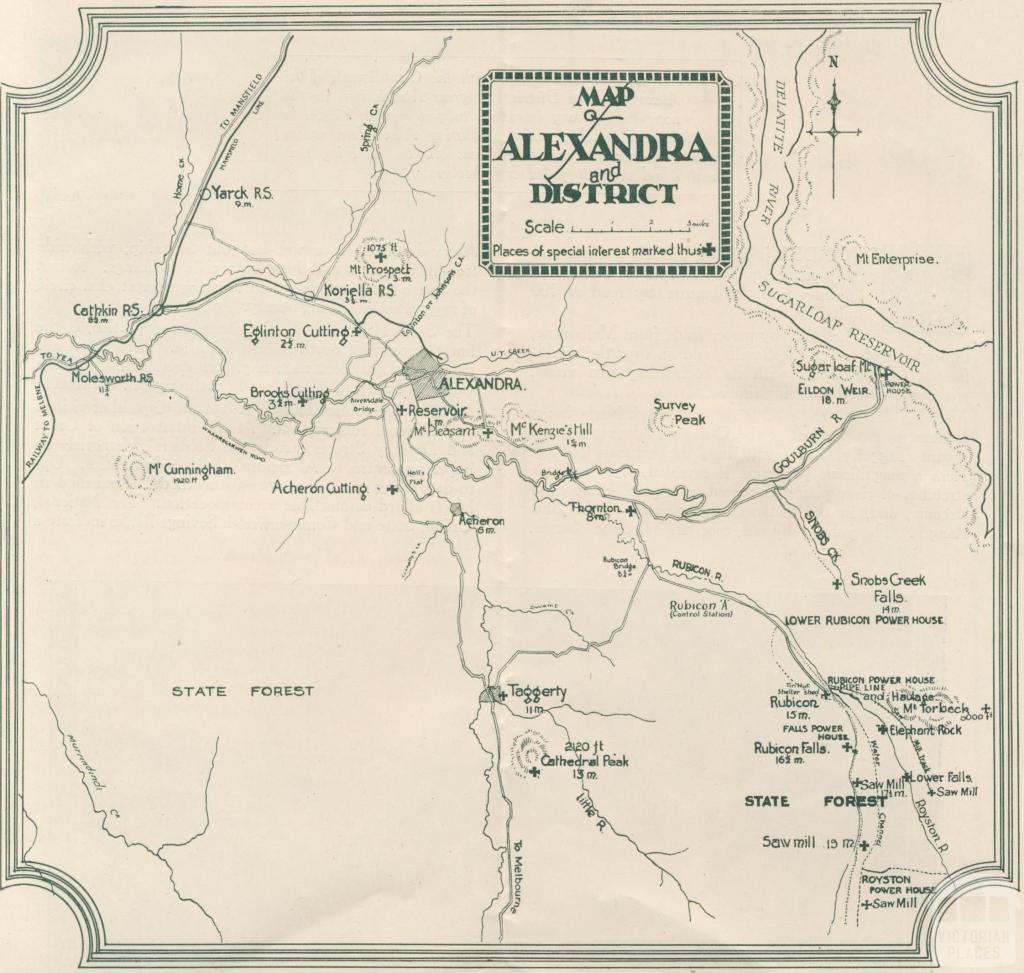 Map Alexandra and district