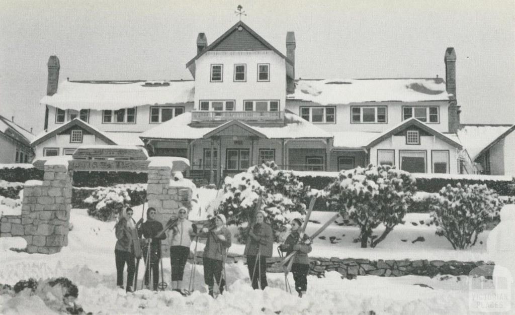 The Chalet in Winter, Mount Buffalo, c1960