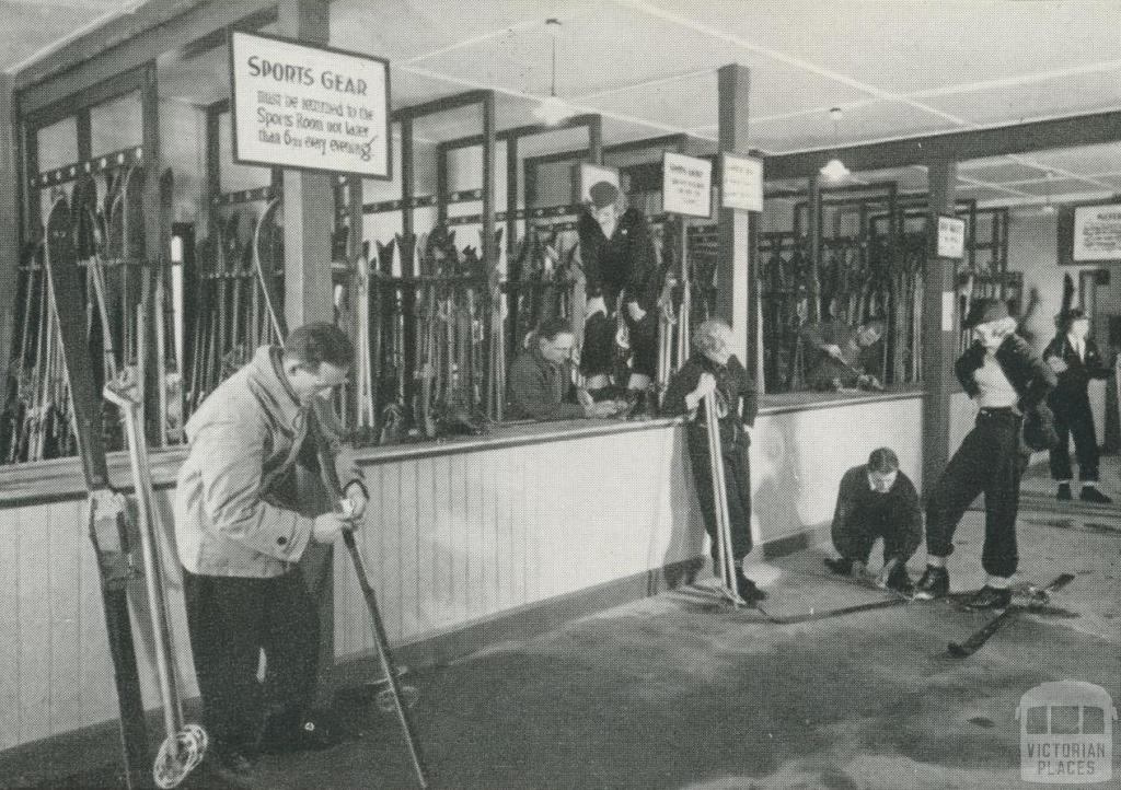 Sports Room, The Chalet, Mount Buffalo, c1960