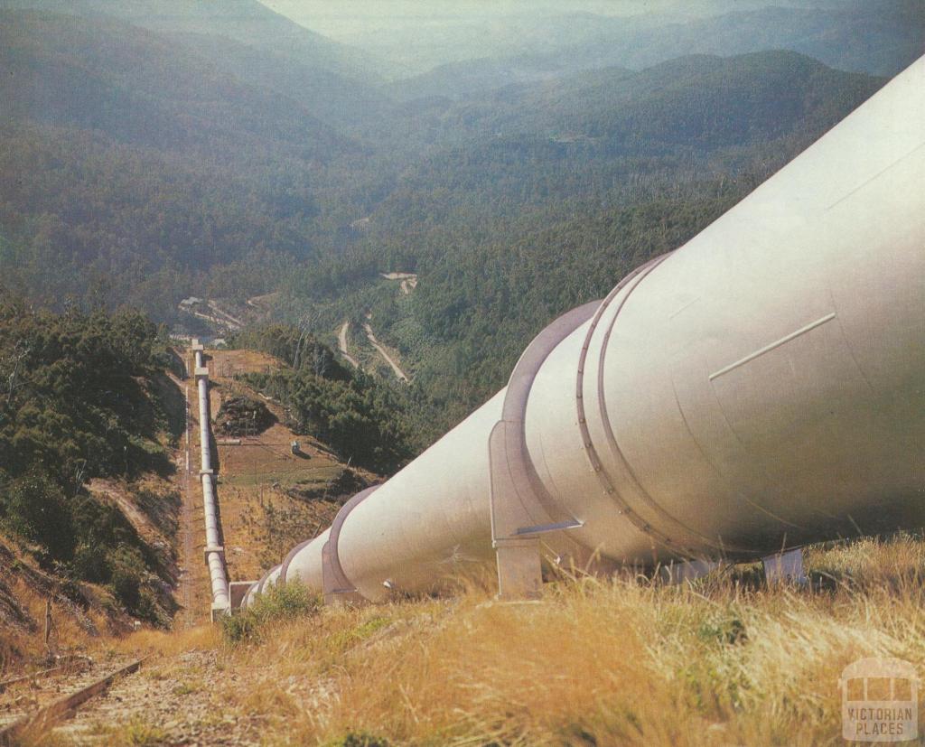 Large pipeline that serves McKay Creek power station, Kiewa, 1971
