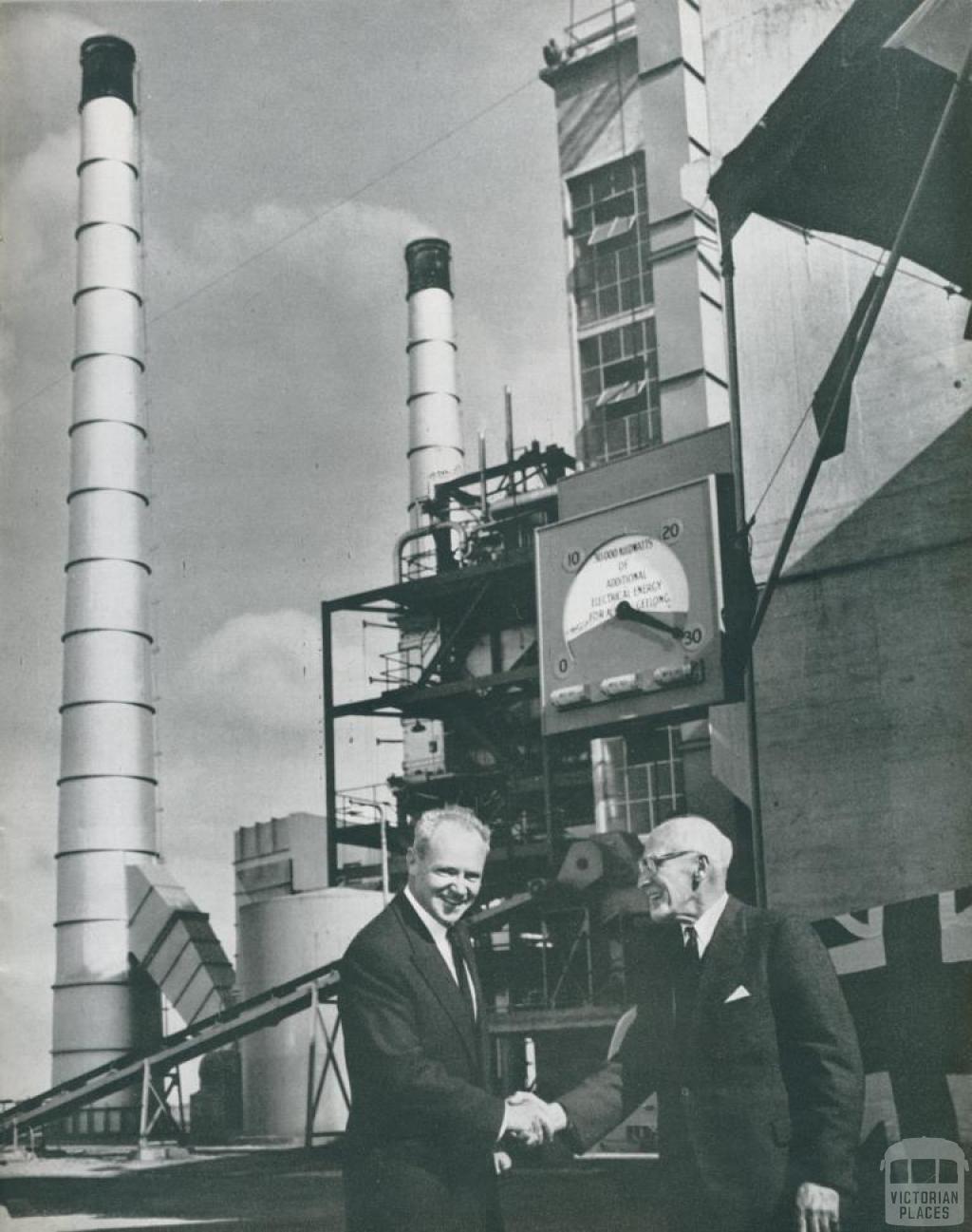 Opening of the Geelong power station, 1954