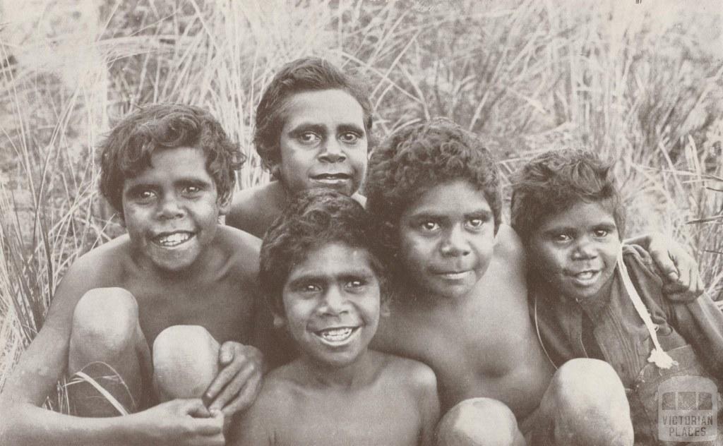 Aboriginal boys at Lake Tyers, 1934