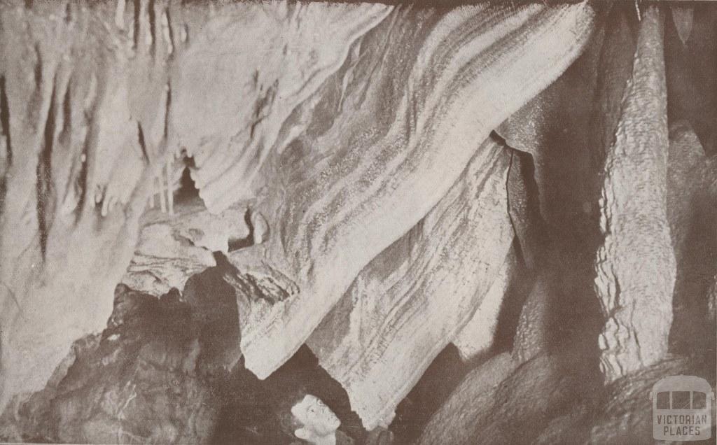 Blanket formation in the Fairy Cave, Buchan, 1934