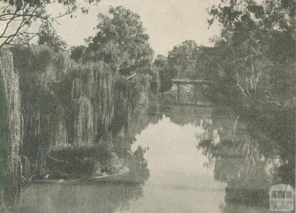 The Ovens River, taken from the Major Mitchell Bridge, 1960