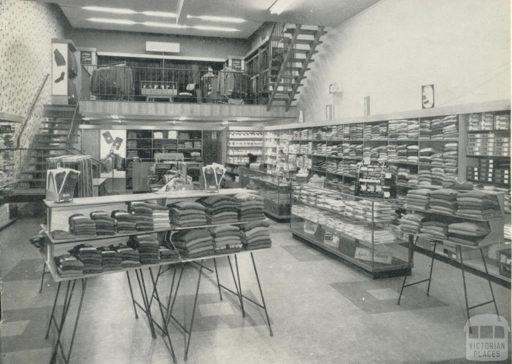 Gary & Murray's new menswear store, Geelong, 1960