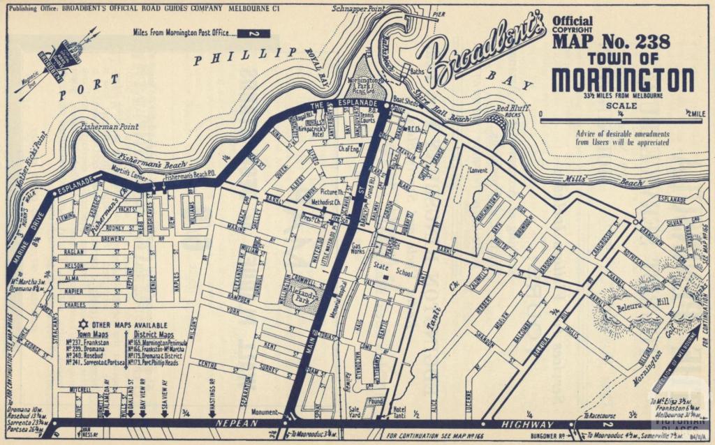 Map Mornington, 1949