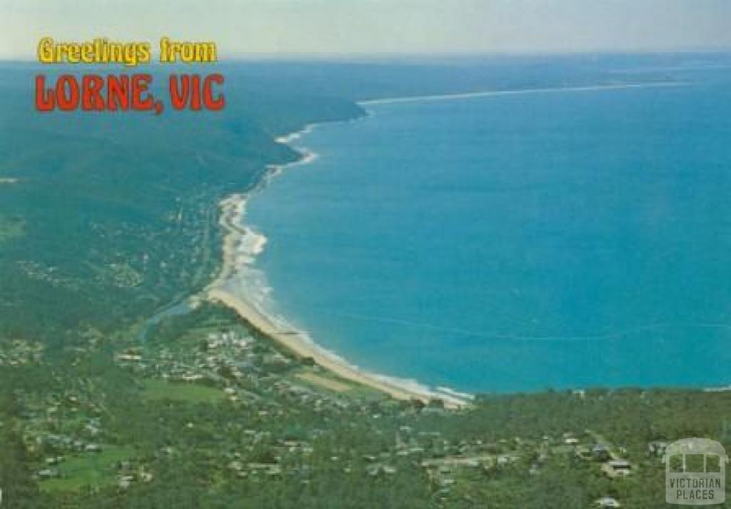Aerial view of Lorne on the Great Ocean Road