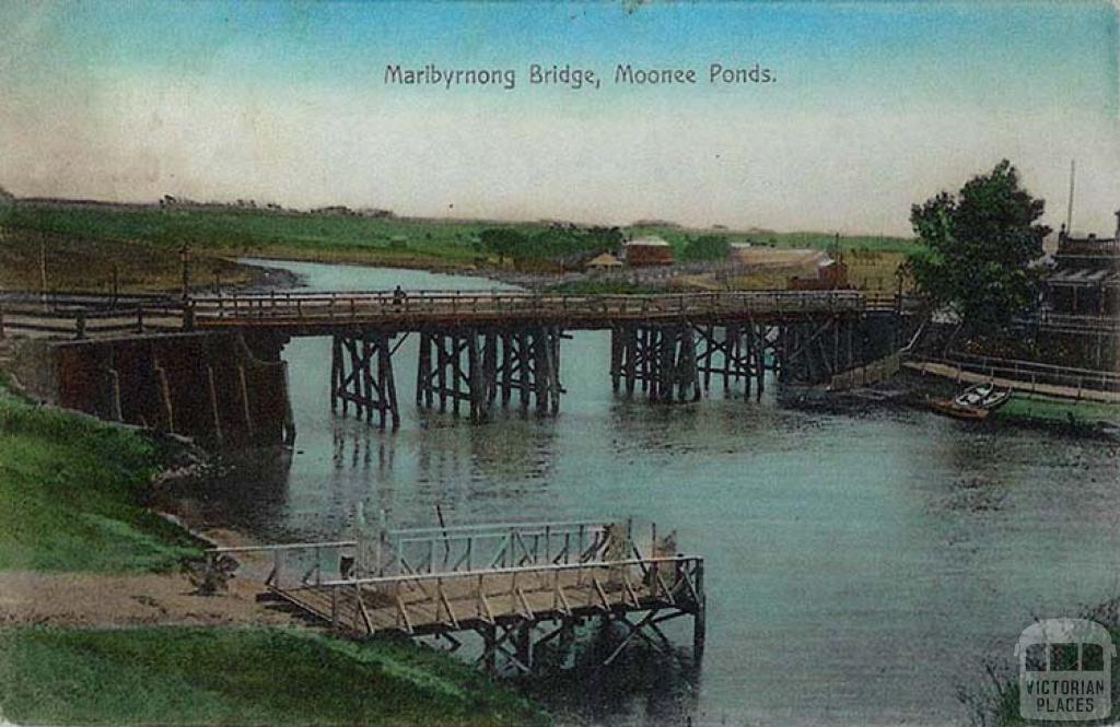 Maribyrnong Bridge, Moonee Ponds, 1910