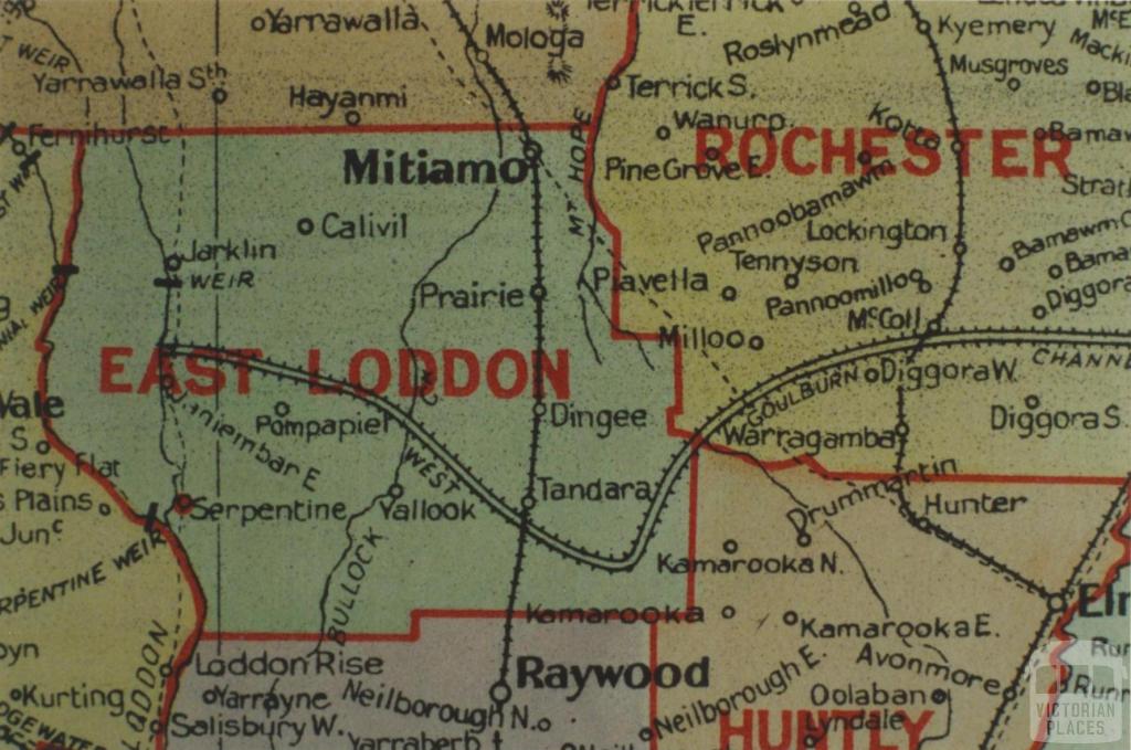 East Loddon shire map, 1924