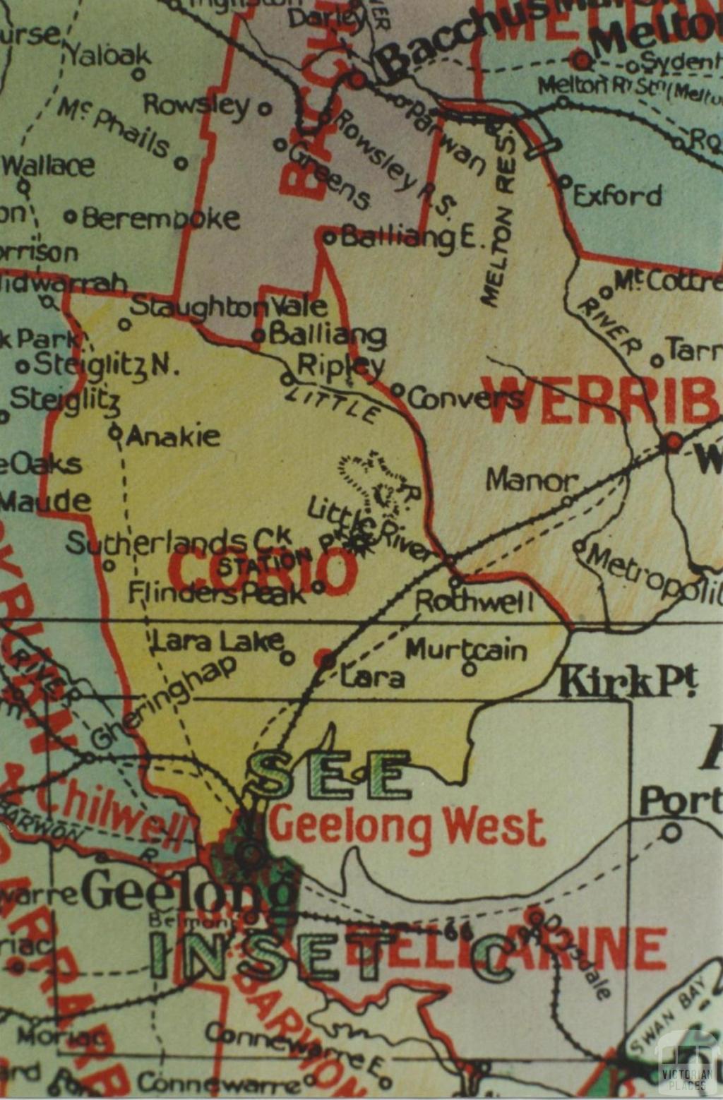 Corio shire map, 1924