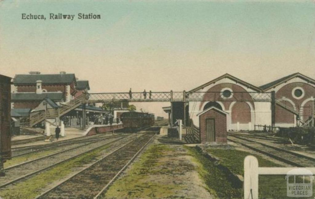 Echuca, Railway Station, 1909