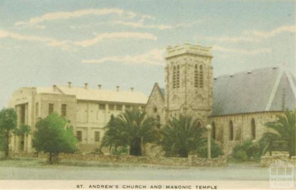 St Andrew's Church and Masonic Temple, Horsham, 1951