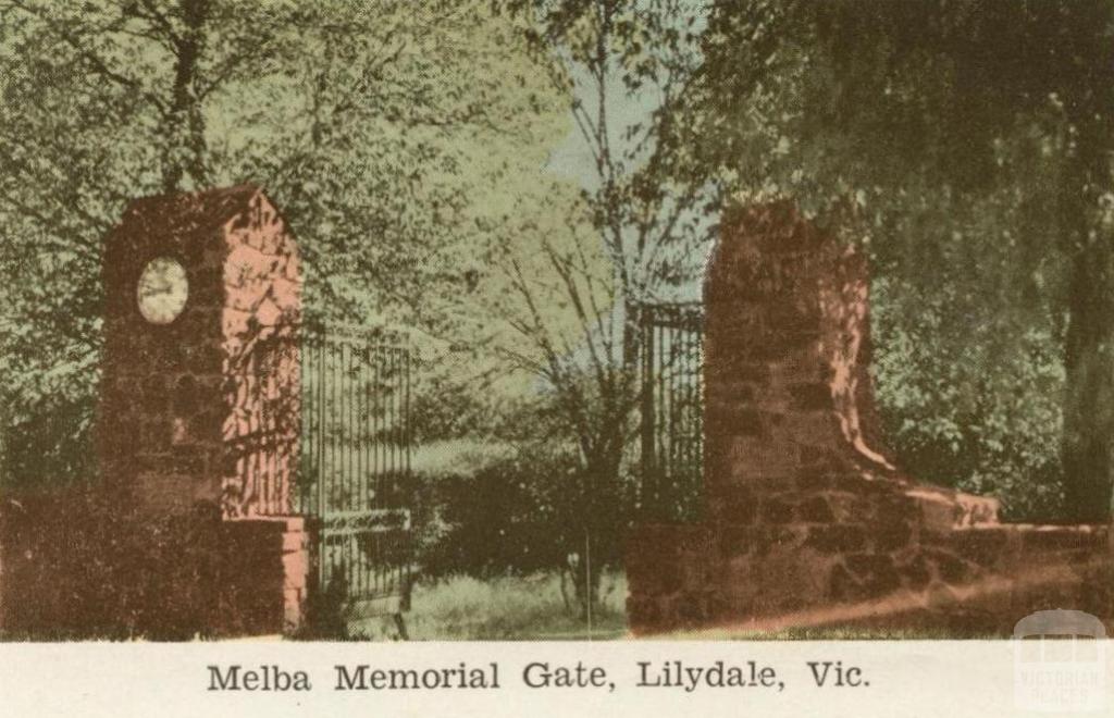 Melba Memorial Gate, Lilydale, 1964