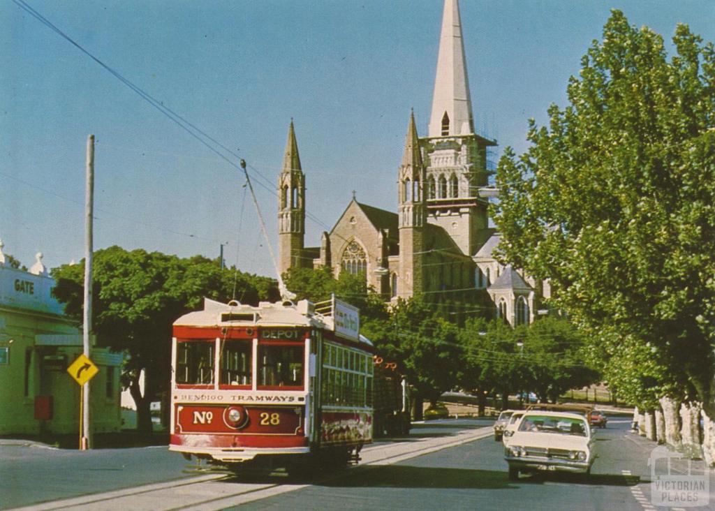 Sacred Heart Cathedral from High Street, Bendigo