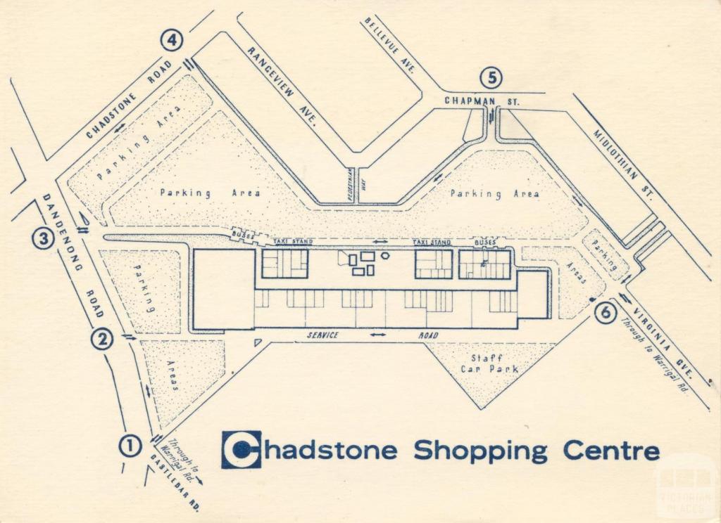 Map of Chadstone Shopping Centre - Official Preview, 1960
