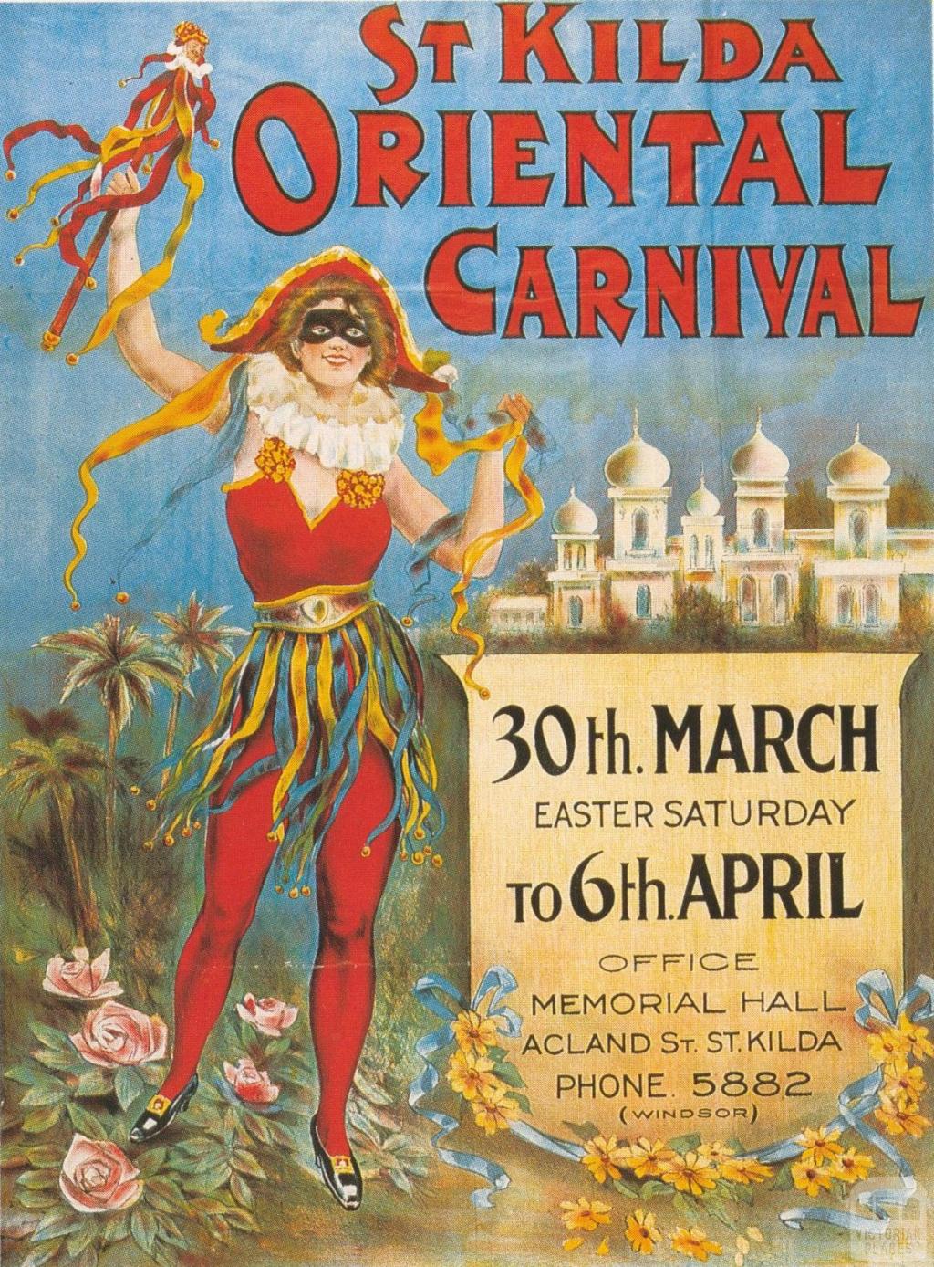 St Kilda Carnival Poster (reproduction), 1990