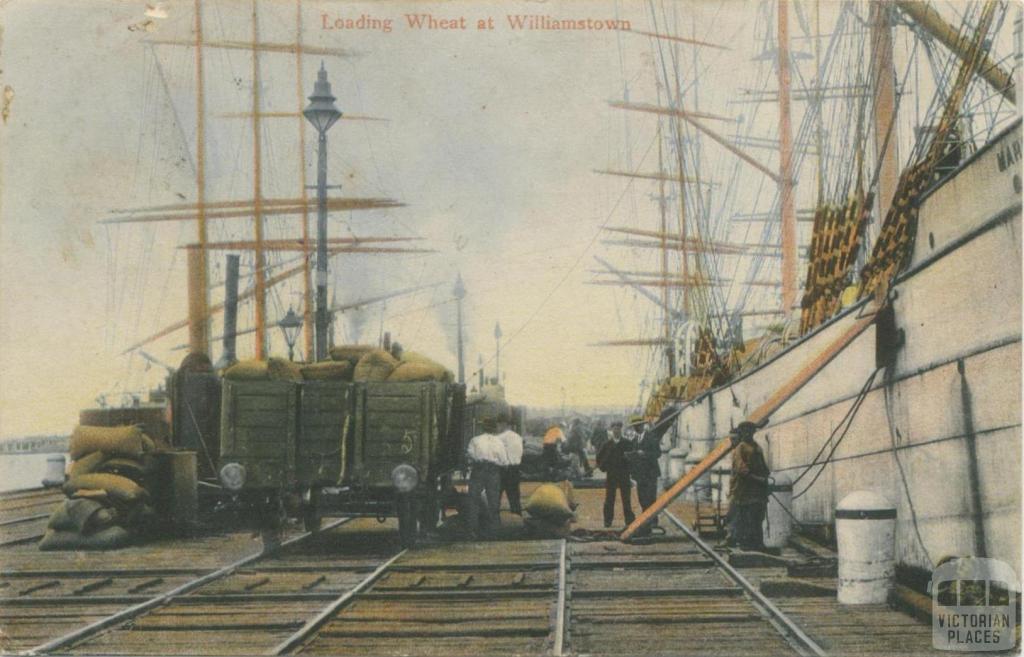 Loading wheat at Williamstown, 1907