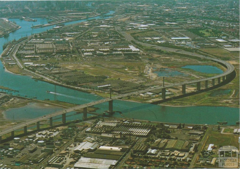 Aerial view of Westgate Bridge, Melbourne