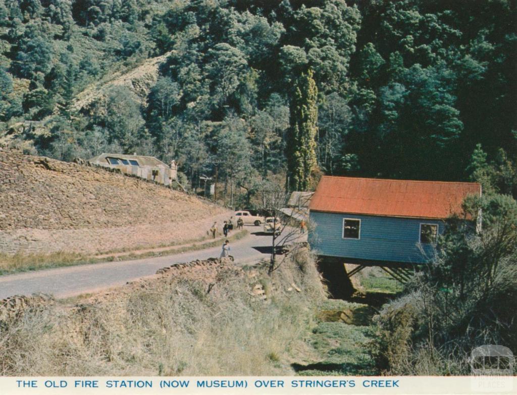 Old fire station over Stringer's Creek, Walhalla